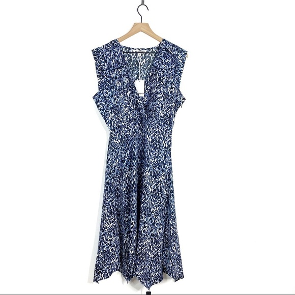 Walter Baker Dresses & Skirts - Walter Baker Blue Leopard Flowey Plunge Dress 4